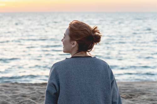woman on beach