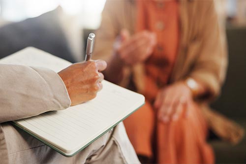 therapist and client